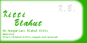 kitti blahut business card